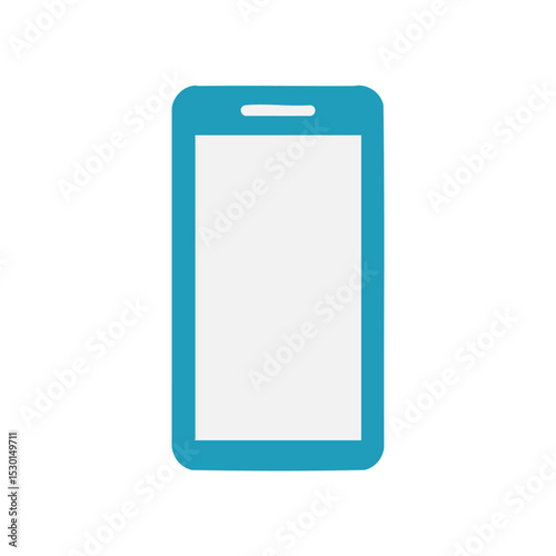 Digital Communication Device: A simple yet sleek depiction of a modern smartphone, representing connectivity and ease of communication.