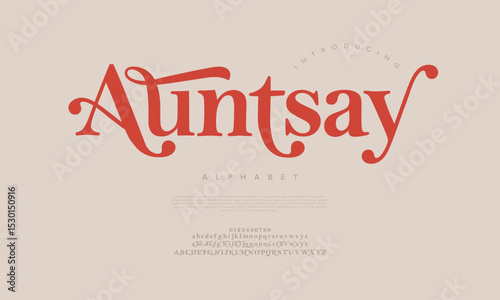 Feminine and stylish serif font with graceful strokes and classy curves
