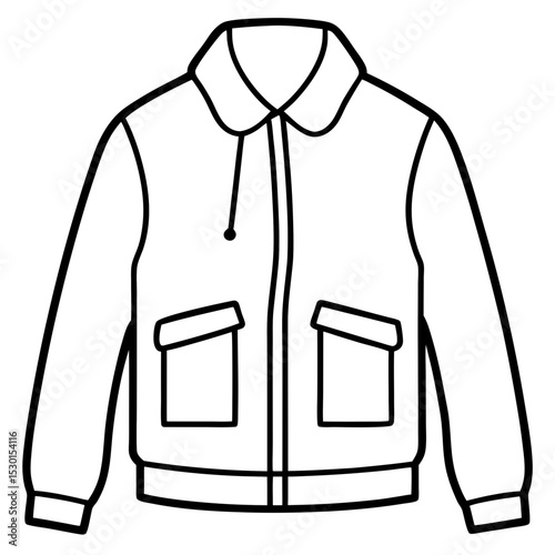 Simple Jacket Vector on White Background