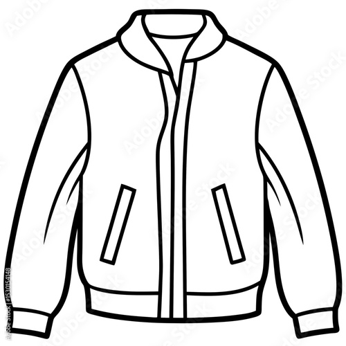 Simple Jacket Vector on White Background
