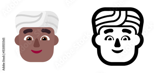 Man Medium Dark Face Emoji