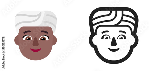 Man Dark Skin Face Emoji
