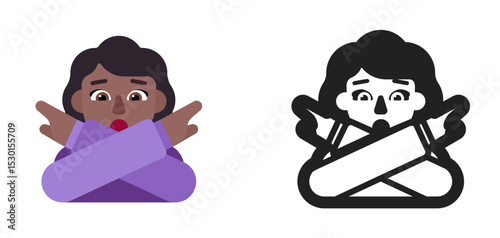 Person Purple Shirt Medium Dark Skin Emoji