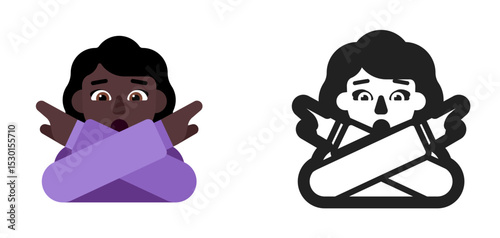 Person Purple Shirt Dark Skin Emoji