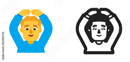 Person Raising Hand Blond Hair Emoji
