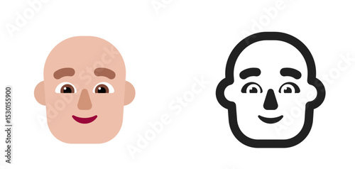 Light Skin Simple Face Emoji