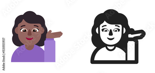 Person Purple Shirt Medium Dark Hair Emoji