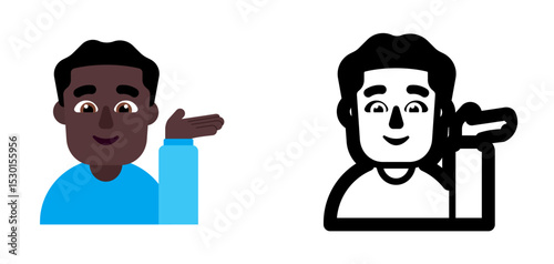 Person Blue Shirt Dark Hair Emoji
