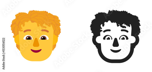 Yellow Hair Face Emoji