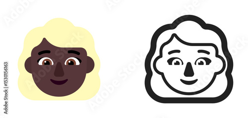 Dark Blonde Hair Face Emoji