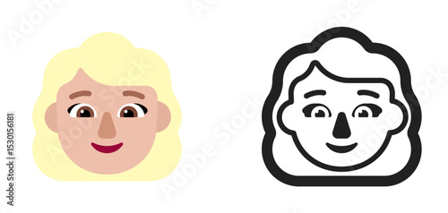 Light Blonde Hair Face Emoji