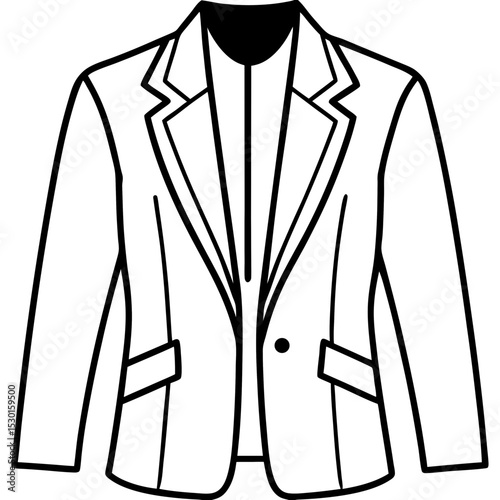 Simple Blazer Vector on White Background