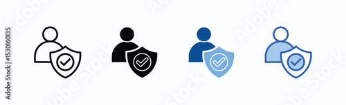 Insurance icon sheet multiple style collection isolated vector