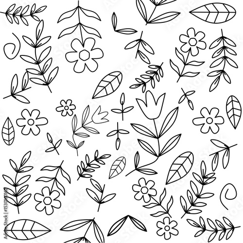 seamless pattern with autumn leaves