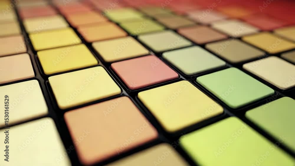 Warm and cool color palette shades vibrant gradient square tile