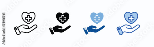 Health icon sheet multiple style collection isolated vector