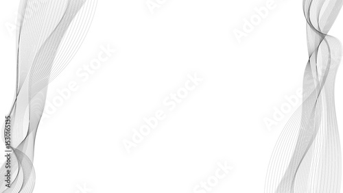 Elegant Wave Border Clean Background