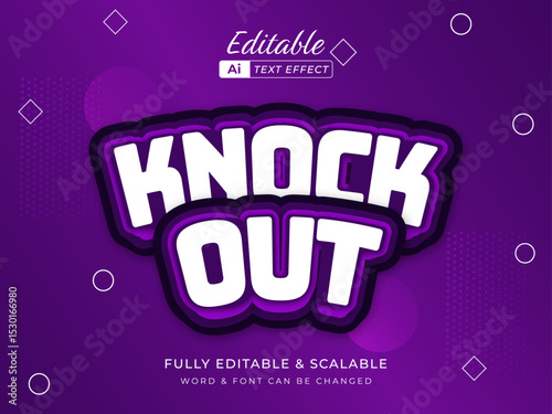 Knock Out Text Effect. Customizable with gaming design