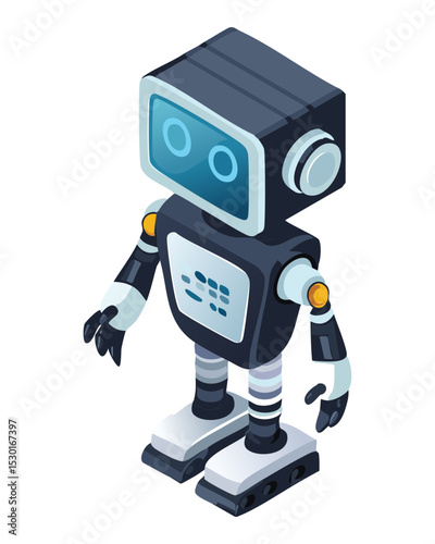 Cute Robot Full Body Dark