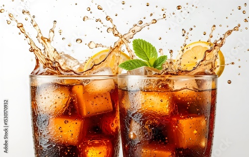 cola with ice