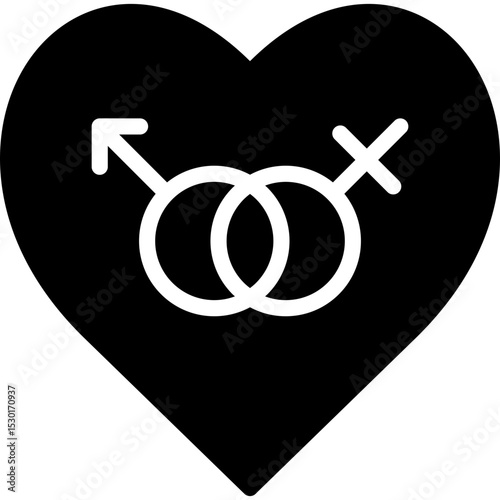 gender icon illustration design with solid
