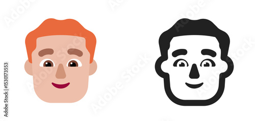 Person Face Red Hair Light Skin Simple