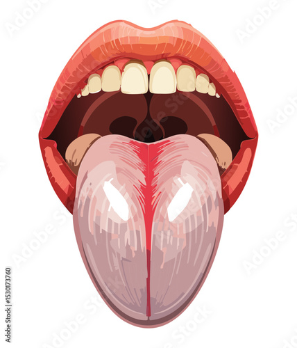 Human Tongue Surface Texture Front