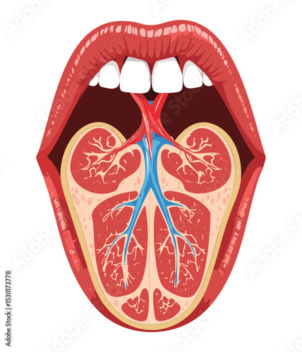 Human Mouth Anatomy Sublingual Area