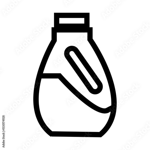 illustration of a detergent bottle line icon vector