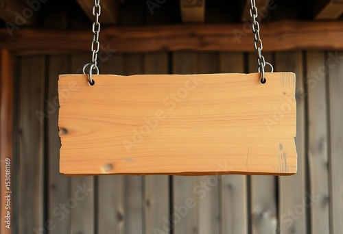 Rustic wooden signboard hangs from a chain, isolated,  old,  aged