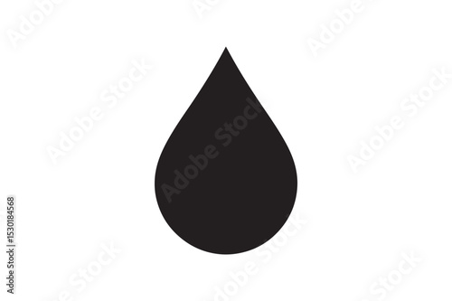 Color Drop silhouette vector with white background