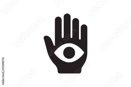 Intuition Sign silhouette vector with white background