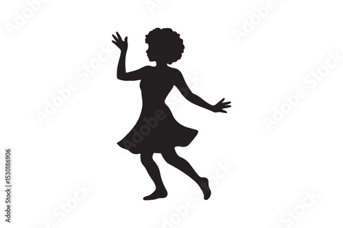 Pop silhouette vector with white background