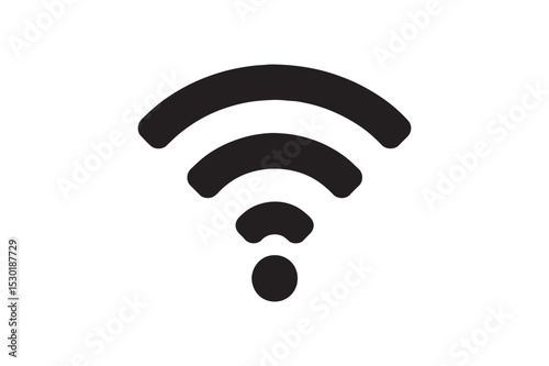 Wi-Fi Signal silhouette vector with white background