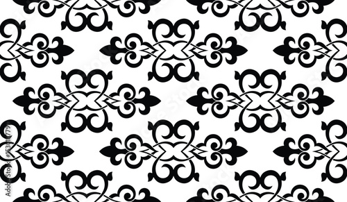 Ethnic background on the theme of Uzbek national ornament, Islamic pattern, seamless pattern, vector design