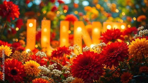 Sparkling Floral June Design