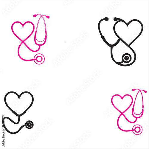 Heart Stethoscope Svg