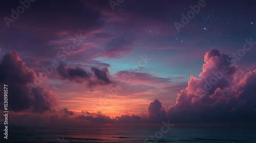 Dramatic colorful skyscape