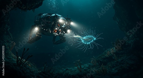 Advanced Deep-Sea Exploration Robot for Ocean Floor Mapping, Marine Research, and Underwater Data Collection photo