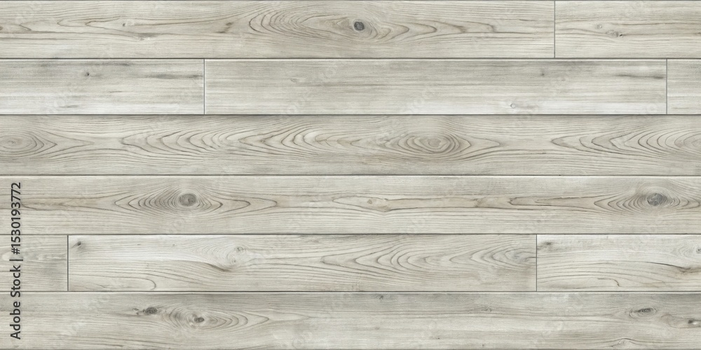 Naklejka premium High-resolution image of horizontally arranged light gray wood planks showcasing natural wood grain textures and patterns suitable for various design applications.