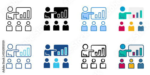 Briefing icon set multiple style collection 
