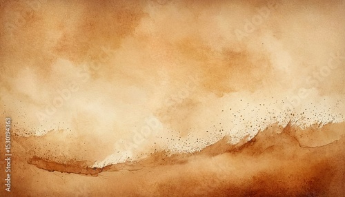 watercolor light brown dust autumn abstract background. 4