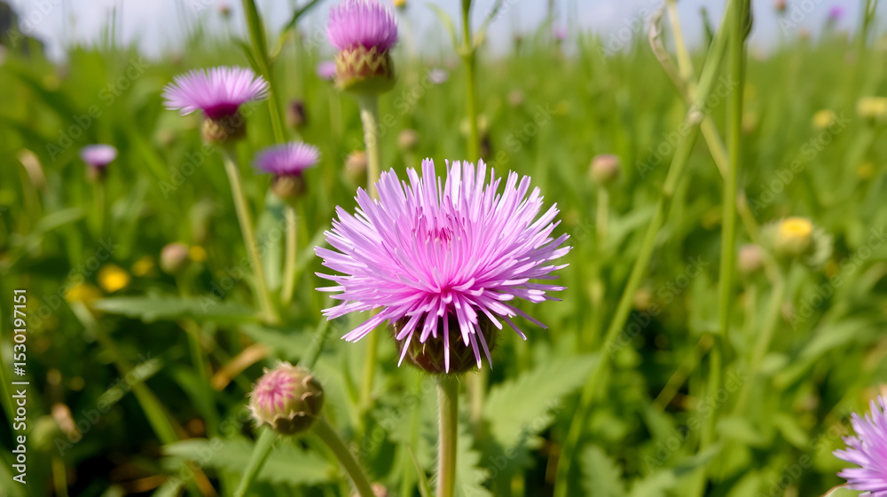 knapweed flower in summer, Centaurea knapweed flower in summer, Centaurea