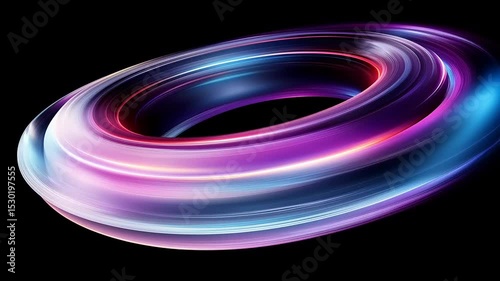 Abstract ring of vibrant colors.