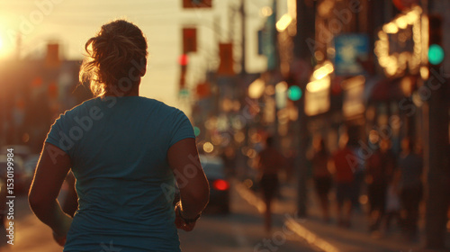 An overweight Canadian woman doing workout running a diet program