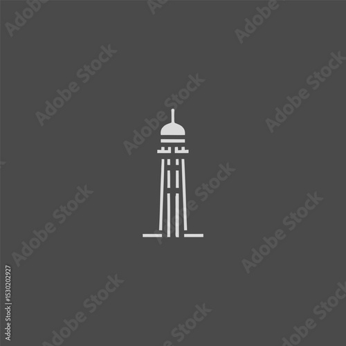 Chicago Water Tower logo in clean and iconic illustration style.