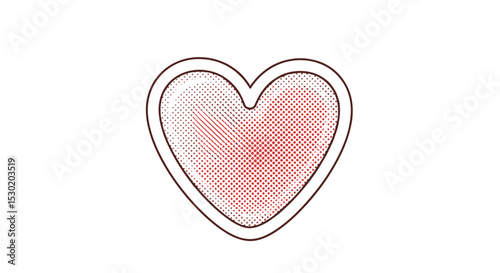 Red Heart of Love and Passion Drawing