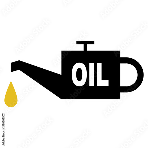 Flat Engine Oil Icon. vector engine oil pictogram. 