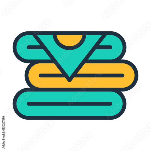 Handwoven Textile Stack Icon