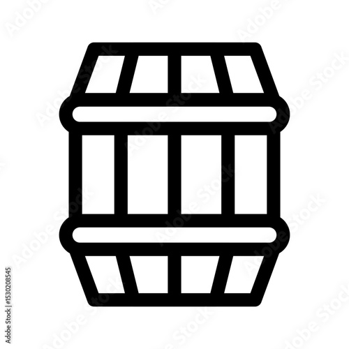 Water Barrel Icon Line Design Style Beverages and Drinks Vectors Illustrations